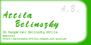 attila belinszky business card